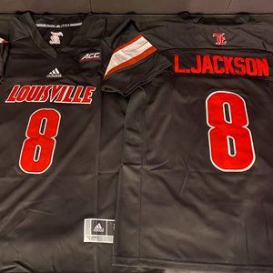 Adidas NCAA LOUISVILLE CARDINALS LAMAR JACKSON Men's JERSEY Sz M,L,XL,2X New